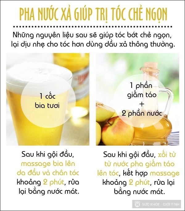 Các bước chăm sóc cải thiện tóc chẻ ngọn hiệu quả