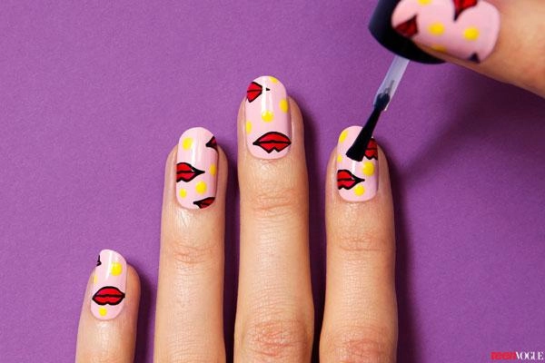 Cách làm móng tay nail họa tiết môi xinh đẹp ngọt ngào tự tin