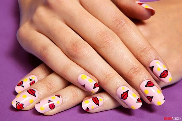 Cách làm móng tay nail họa tiết môi xinh đẹp ngọt ngào tự tin