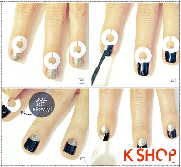 Cách vẽ 2 mẫu móng tay nail kim tuyến đẹp đơn giản xinh xắn cho bạn tự tin
