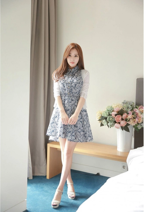 Chân váy đầm xòe đẹp hàn quốc trẻ trung cho bạn gái xuân cá tính