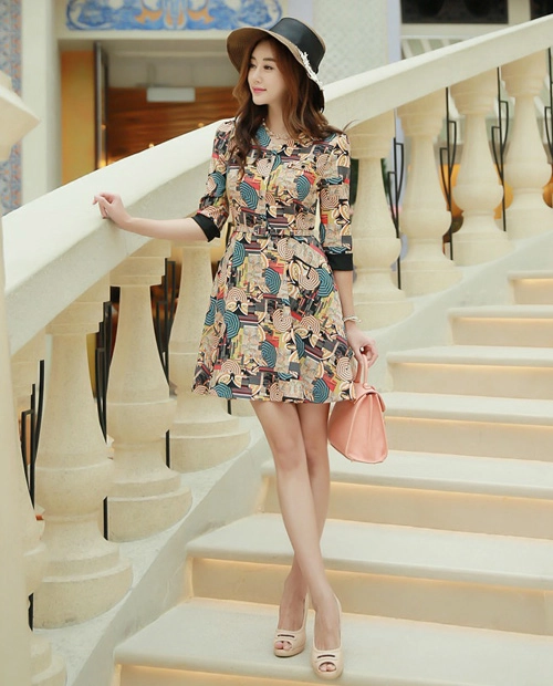 Chân váy đầm xòe đẹp hàn quốc trẻ trung cho bạn gái xuân cá tính