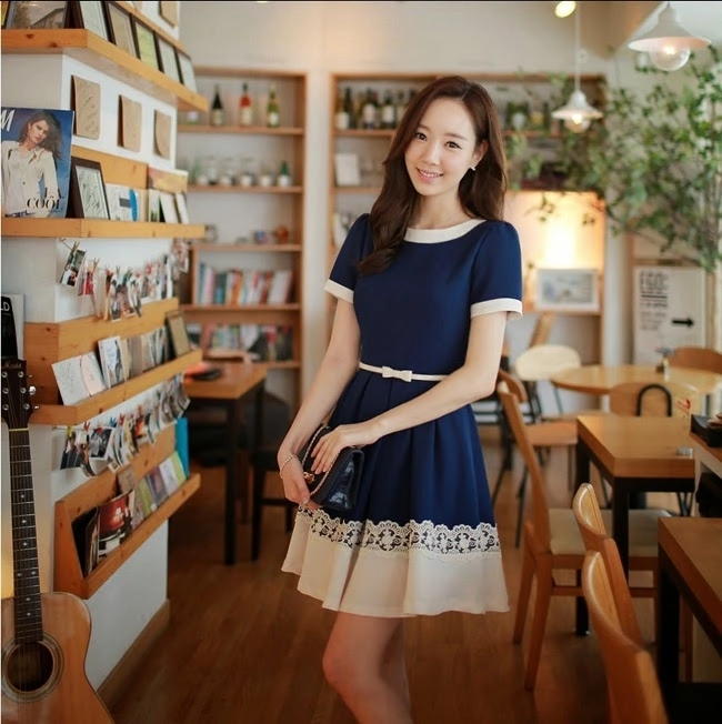 Chân váy đầm xòe đẹp hàn quốc trẻ trung cho bạn gái xuân cá tính