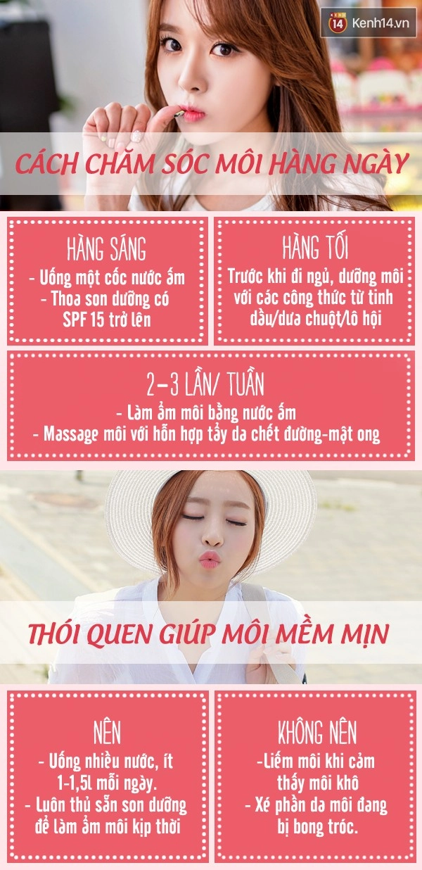 Hướng dẫn cách dưỡng môi đẹp cho bạn gái trong mùa thu tự tin