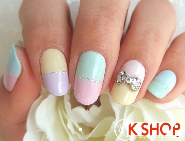 Mẫu móng tay nail màu pastel cho bạn gái cực dễ thương mạnh mẽ