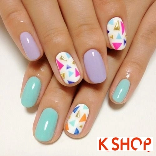 Mẫu móng tay nail màu pastel cho bạn gái cực dễ thương mạnh mẽ