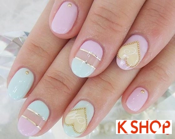 Mẫu móng tay nail màu pastel cho bạn gái cực dễ thương mạnh mẽ