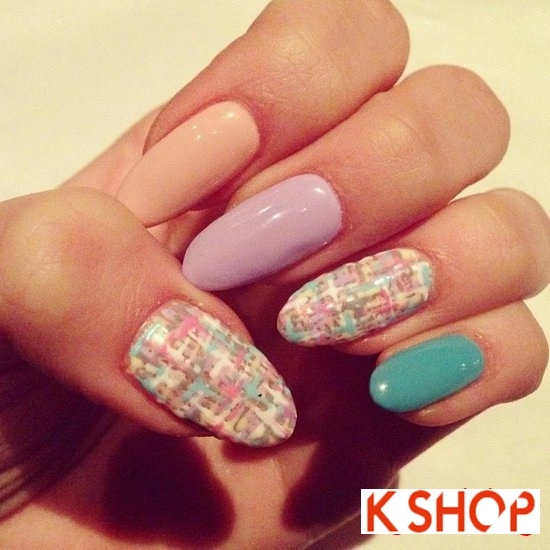 Mẫu móng tay nail màu pastel cho bạn gái cực dễ thương mạnh mẽ