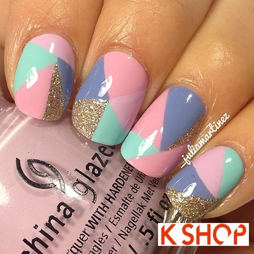 Mẫu móng tay nail màu pastel cho bạn gái cực dễ thương mạnh mẽ