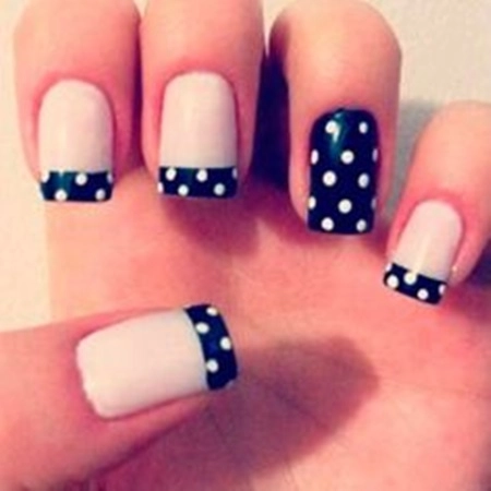 Móng tay nail chấm bi đẹp dễ thương trào lưu mới của tuổi teen