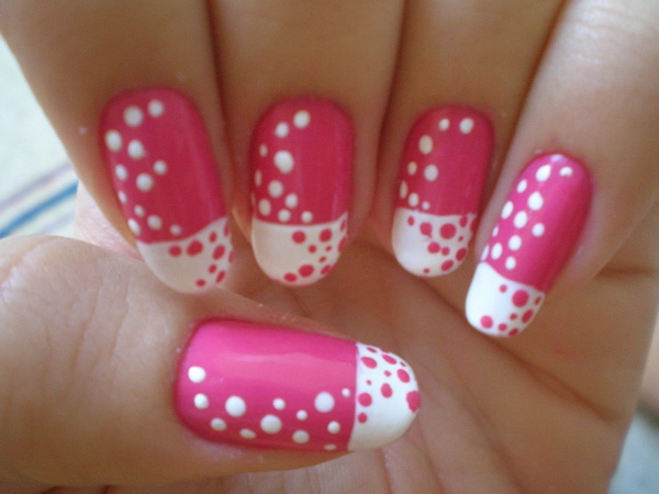 Móng tay nail chấm bi đẹp dễ thương trào lưu mới của tuổi teen