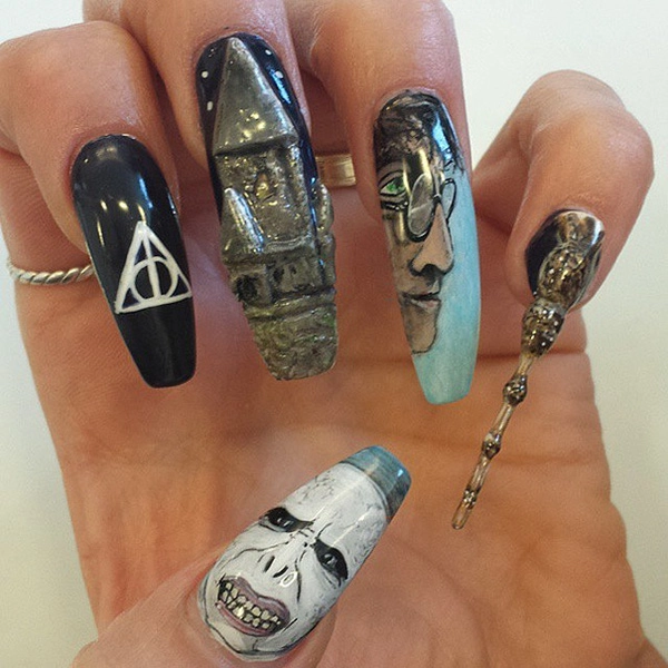 Nhũng mẫu móng tay nail ma thuật cho tín đồ harry potter