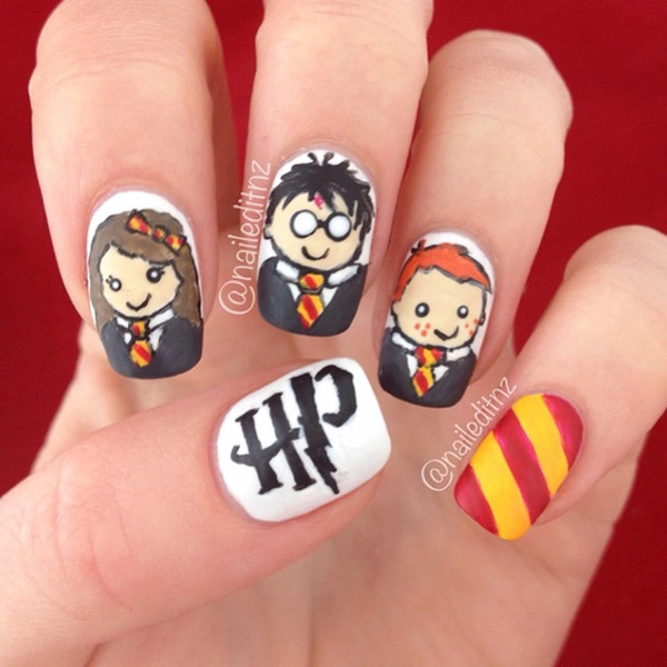 Nhũng mẫu móng tay nail ma thuật cho tín đồ harry potter
