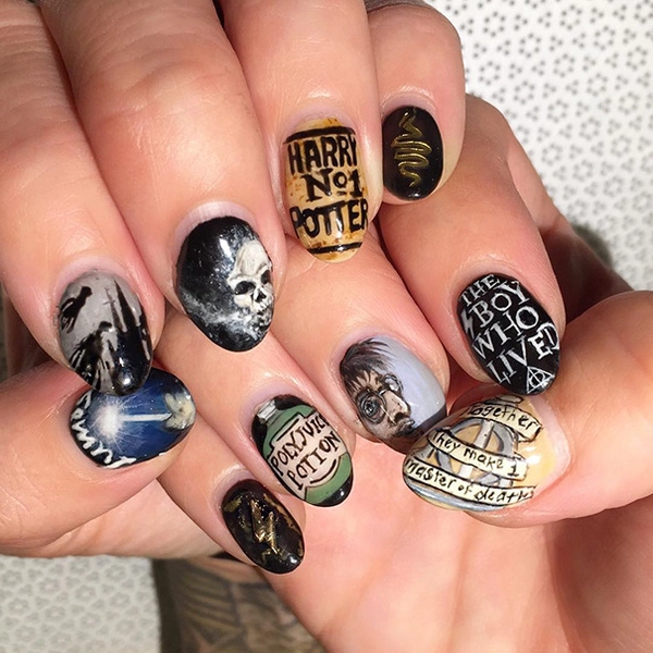 Nhũng mẫu móng tay nail ma thuật cho tín đồ harry potter