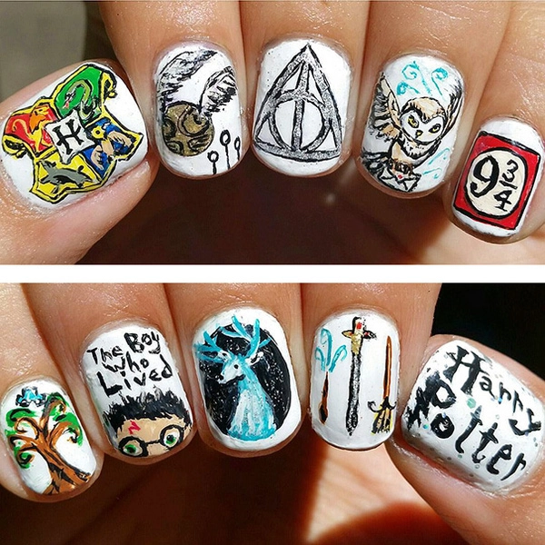 Nhũng mẫu móng tay nail ma thuật cho tín đồ harry potter