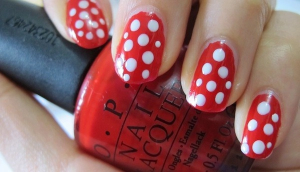 Những mẫu nail móng tay chấm bi đẹp dễ thương