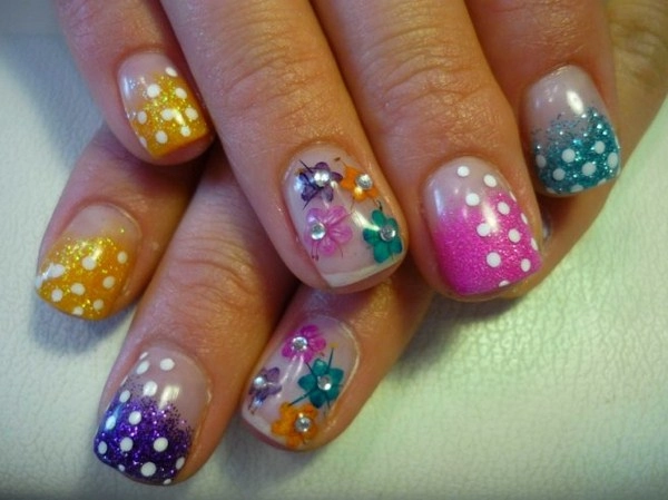 Những mẫu nail móng tay chấm bi đẹp dễ thương
