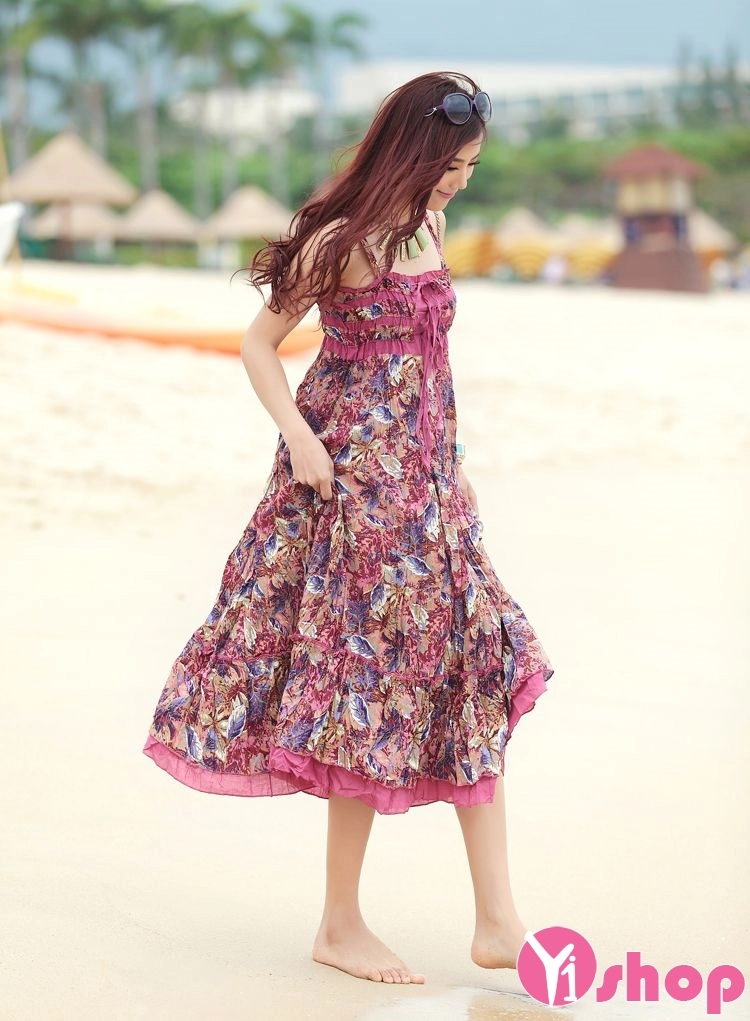 Váy đầm maxi voan hoa dài đẹp xu hướng thời trang tự tin
