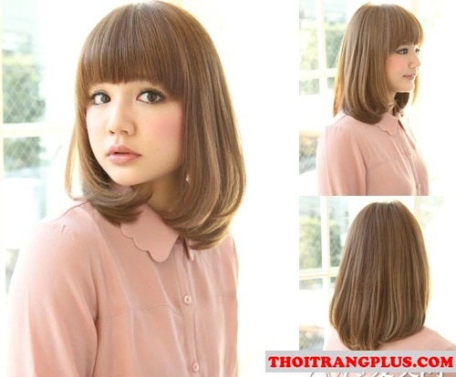 2 kiểu tóc uốn cho cô nàng khuôn mặt tròn bụ bẫm