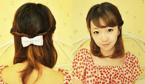 Các kiểu tóc buộc nửa đầu đẹp dễ thương đi dự tiệc lịch lãm