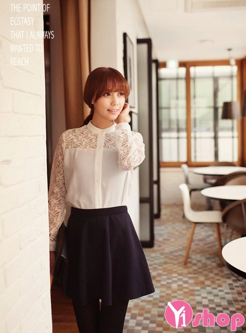 Chân váy đầm xòe màu đen đẹp cho nàng nấm lùn sành điệu