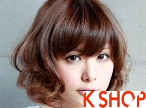 Những kiểu tóc ngắn uốn xoăn ngang vai hàn quốc cho bạn gái