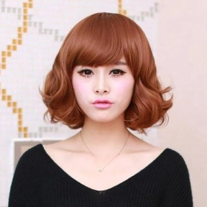 Tóc ngắn uốn xoăn nhẹ đẹp hàn quốc cho nàng cá tính tự tin