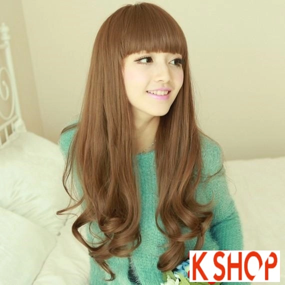 Tóc xoăn dài hàn quốc dễ thương cho cô nàng dạo phố