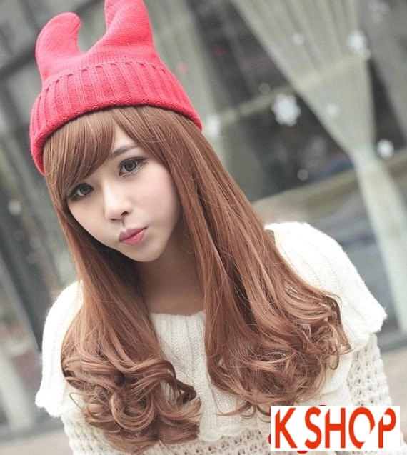 Tóc xoăn dài hàn quốc dễ thương cho cô nàng dạo phố