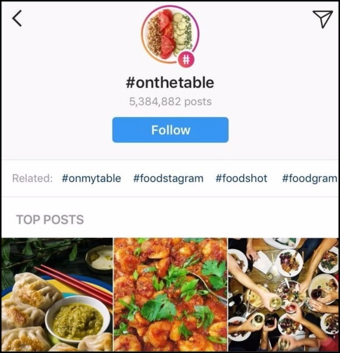 Instagram nay cho phép theo dõi hashtag giống như tài khoản bình thường