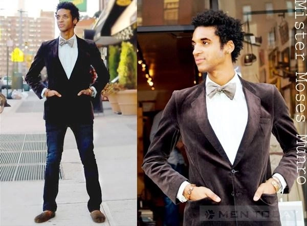 Mẫu thời trang nam bằng chất liệu nhung cho áo blazer nam lịch lãm