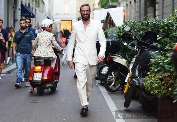 Quý ông thời trang trên đường phố milan paris lịch lãm
