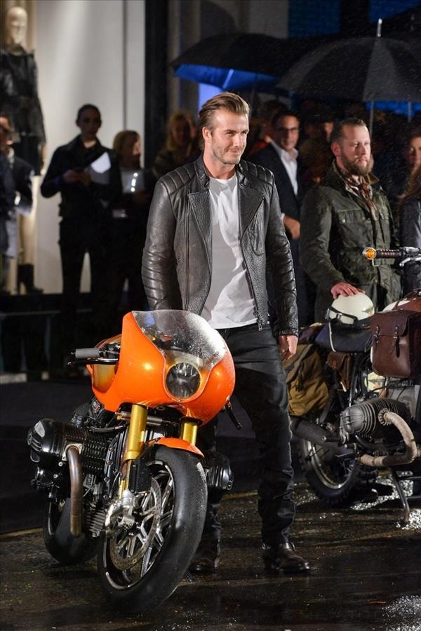 Thời trang biker man david beckham nam tính và bụi bặm