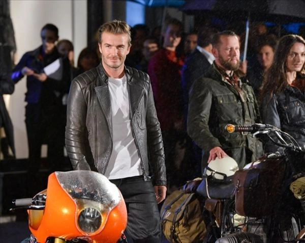 Thời trang biker man david beckham nam tính và bụi bặm