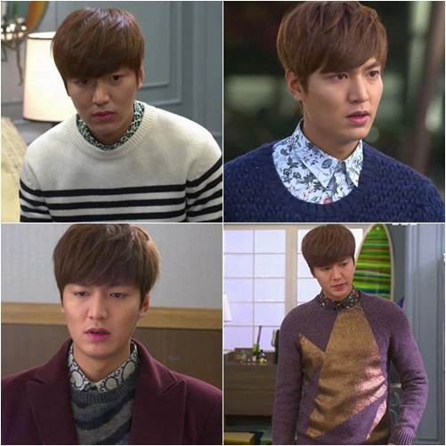 Nam thần the heirs lăng xê bộ đôi sơ mi-áo len độc đáo
