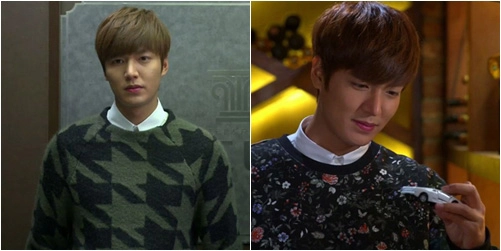 Nam thần the heirs lăng xê bộ đôi sơ mi-áo len độc đáo