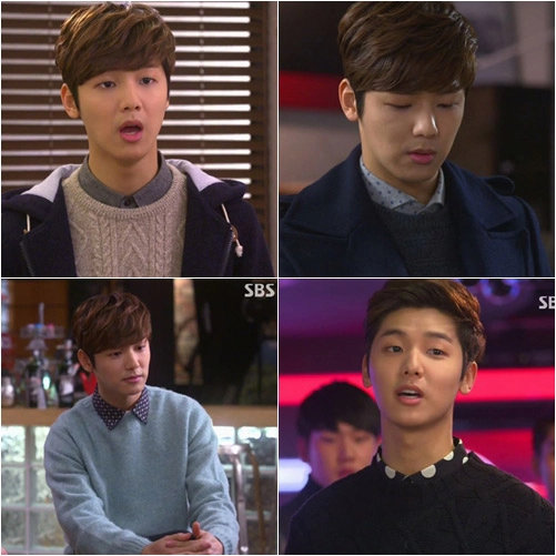 Nam thần the heirs lăng xê bộ đôi sơ mi-áo len độc đáo