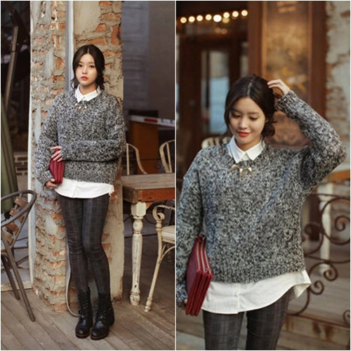 Nam thần the heirs lăng xê bộ đôi sơ mi-áo len độc đáo