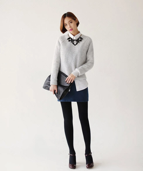 Nam thần the heirs lăng xê bộ đôi sơ mi-áo len độc đáo