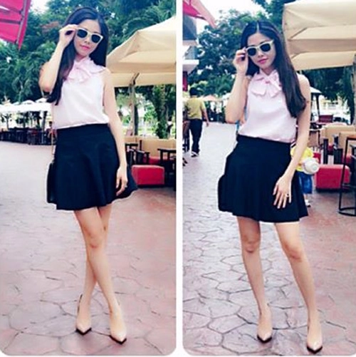 Mẫu váy đẹp tôn vóc dáng của vợ đăng khôi