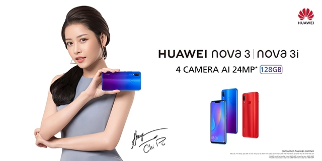 Ca sĩ chi pu - đại sứ chính thức của huawei nova 3 tại việt nam