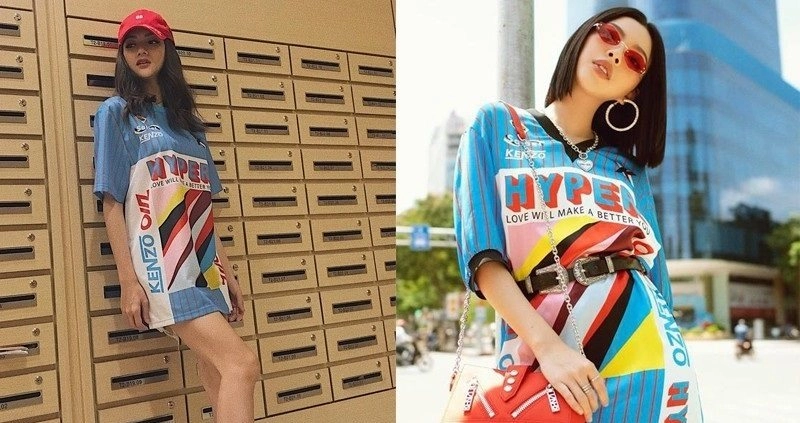 Hương giang tú hảo bất ngờ đụng hàng không ai thua ai