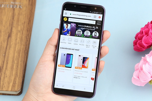 Samsung galaxy j6 64gb màu tím lavender độc quyền