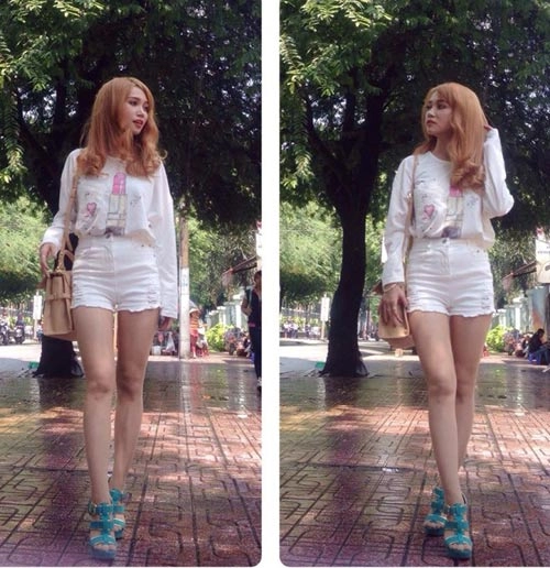 Vj sĩ thanh khéo che chiều cao 1m55 độc đáo
