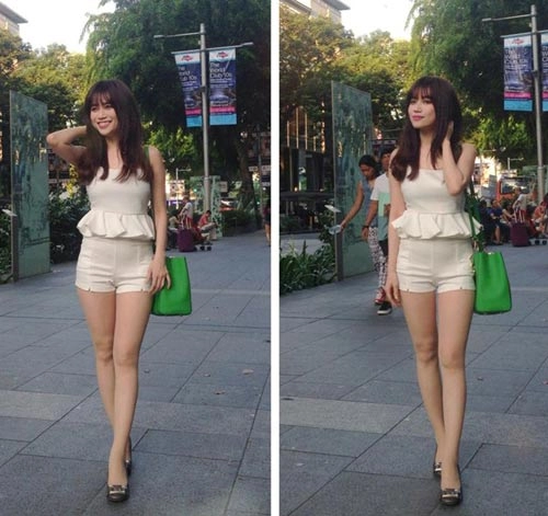 Vj sĩ thanh khéo che chiều cao 1m55 độc đáo