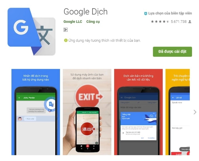 Google đưa ai dịch thuật lên ios android
