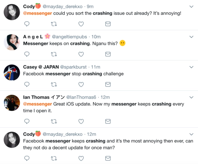Khắc phục khi ứng dụng messenger của bạn bị crash