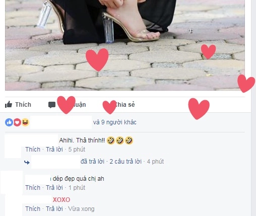 Facebook bắn tim khi gõ xoxo hoặc hali