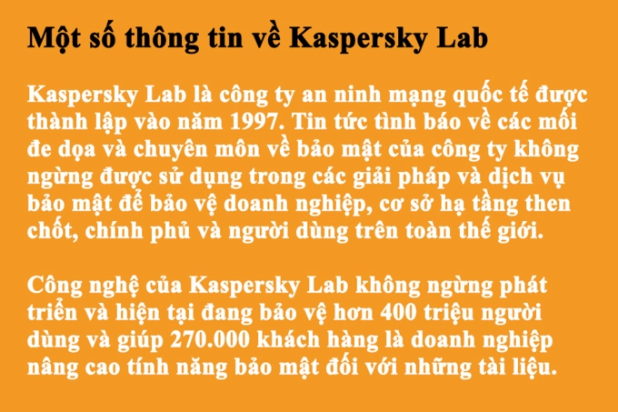 Kaspersky lab cho ra mắt phần mềm anti-virus free