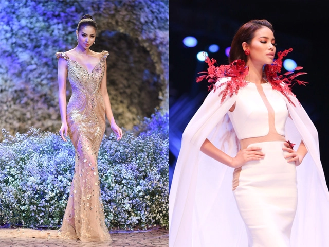 Chấm điểm trình catwalk của loạt hoa hậu việt